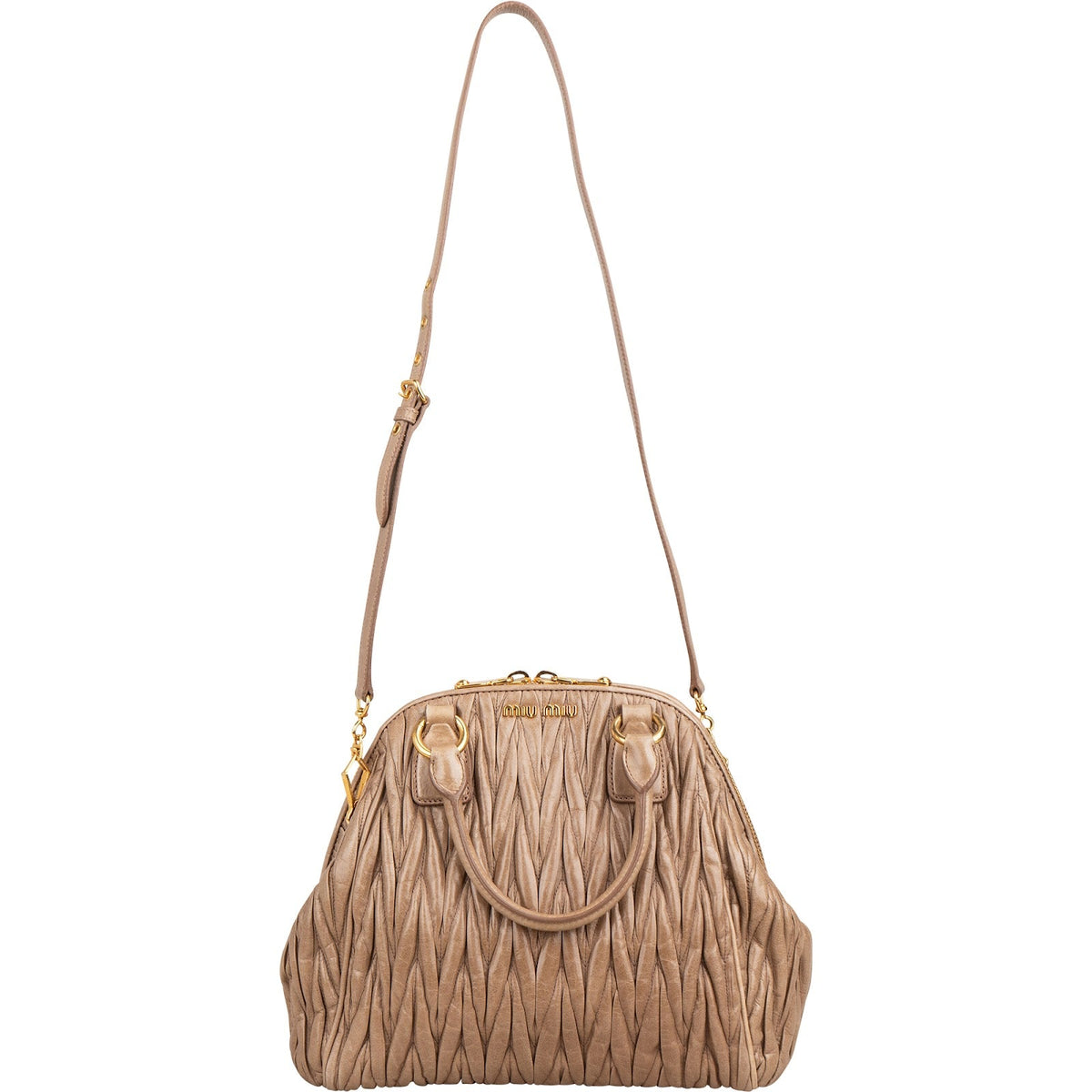 Miu Miu Matelassé Bowler Hobo aus Nappaleder – Ansicht 9
