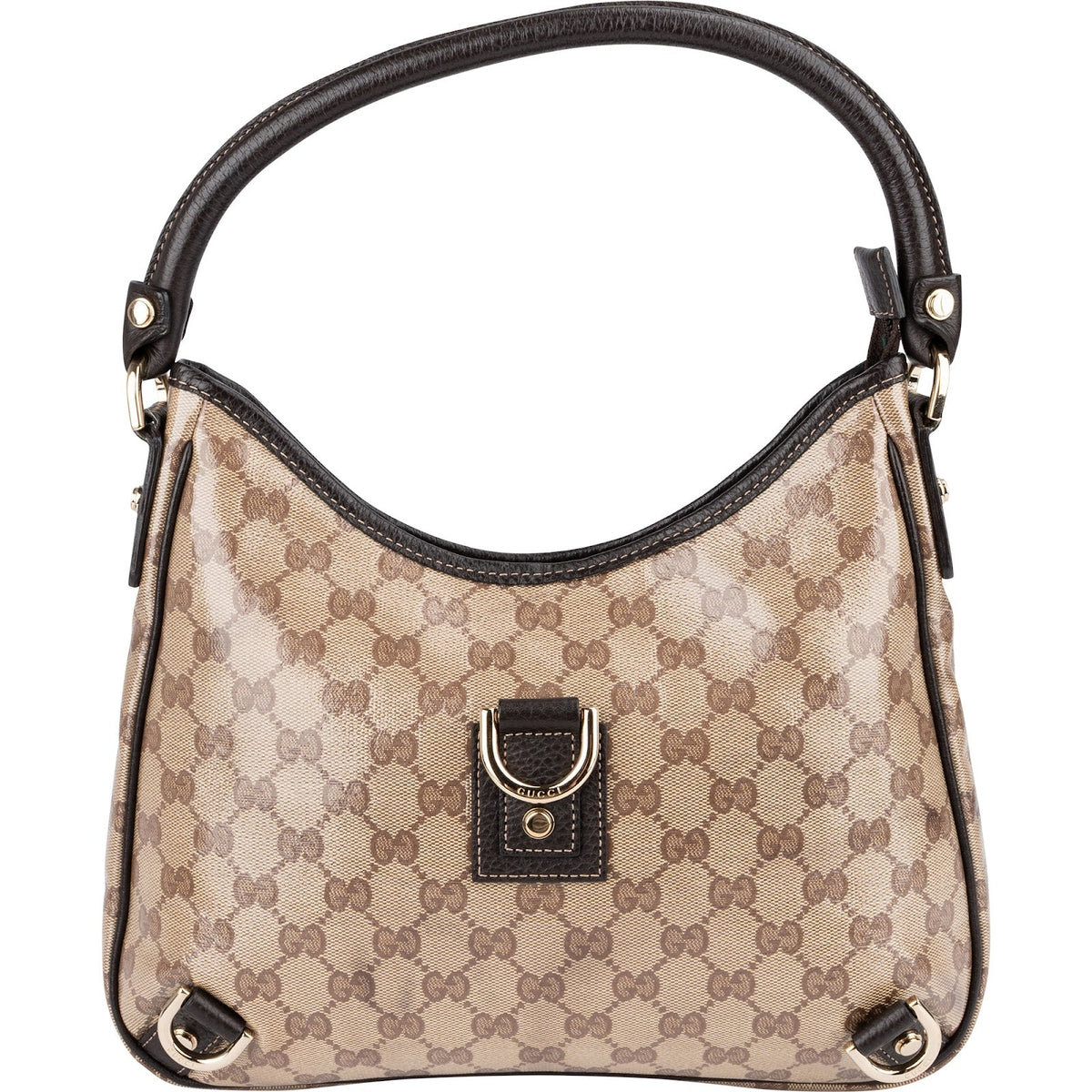 Gucci GG Coated Canvas Abbey D-Ring aus beschichtetem Canvas und Leder – Vorderansicht