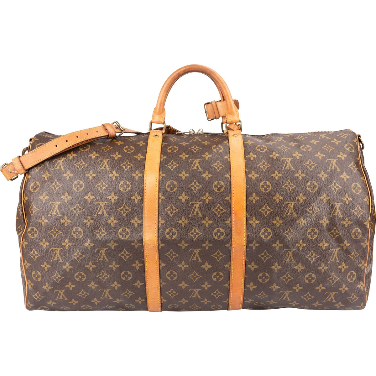 Sac de voyage Louis Vuitton Keepall 60 Bandoulière en toile Monogram