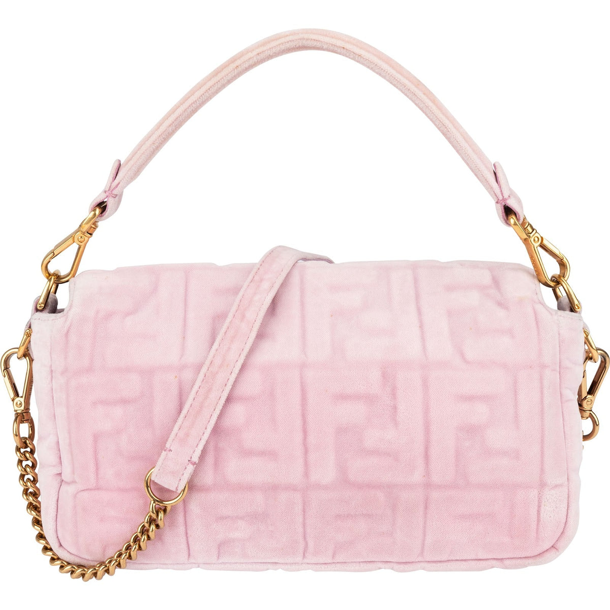 Fendi FF Embossed Wildleder Baguette Umhängetasche, Bild 5 von 12