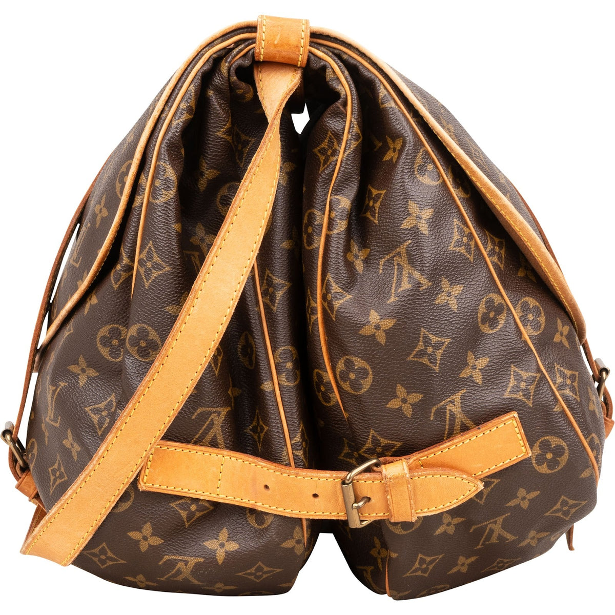 Borsa a tracolla Louis Vuitton Saumur 40 in tela Monogram