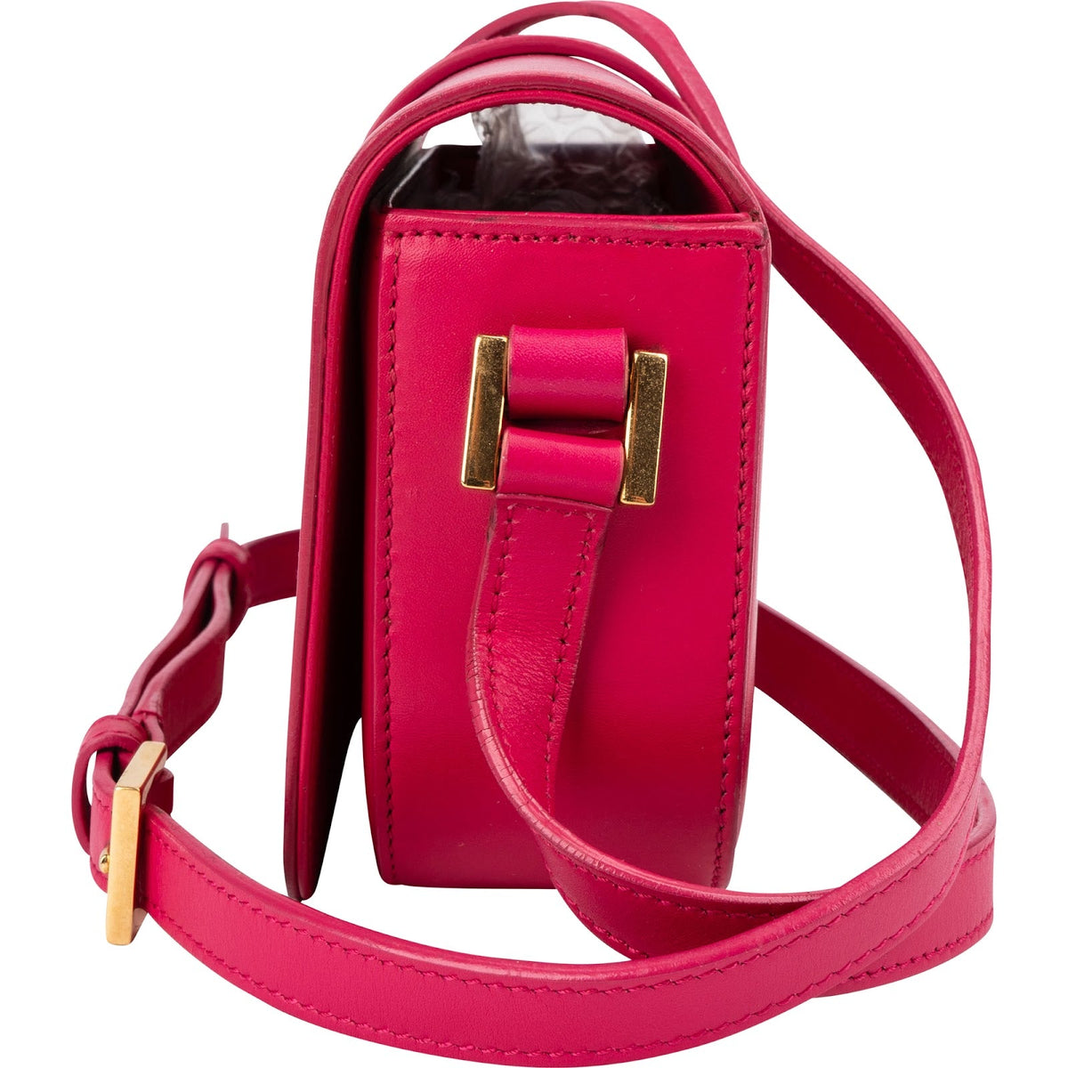 Saint Laurent Solferino Small aus rosa Box-Kalbsleder – Ansicht 4