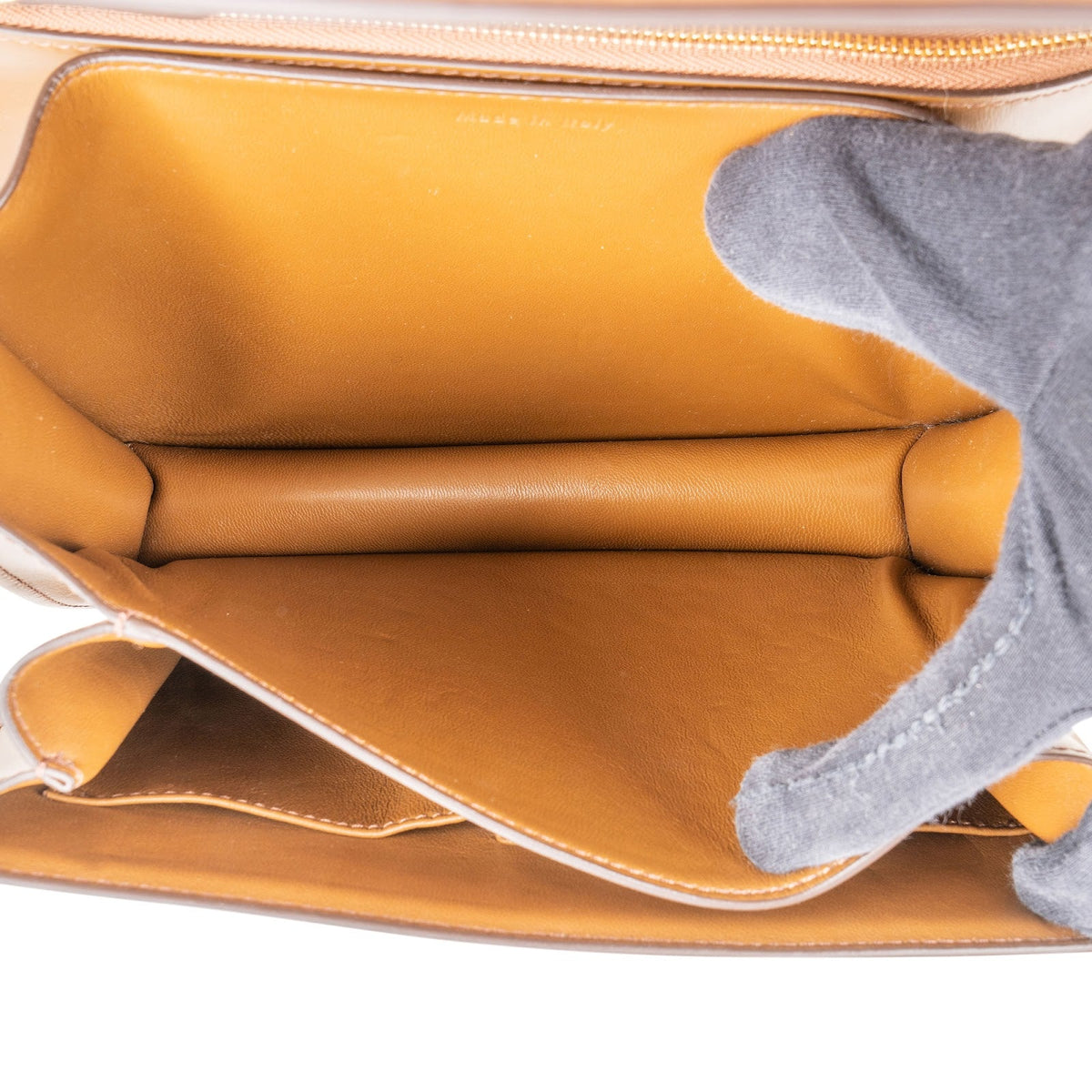 Celine Classic Box schoudertas van kalfsleer in de kleur bruin