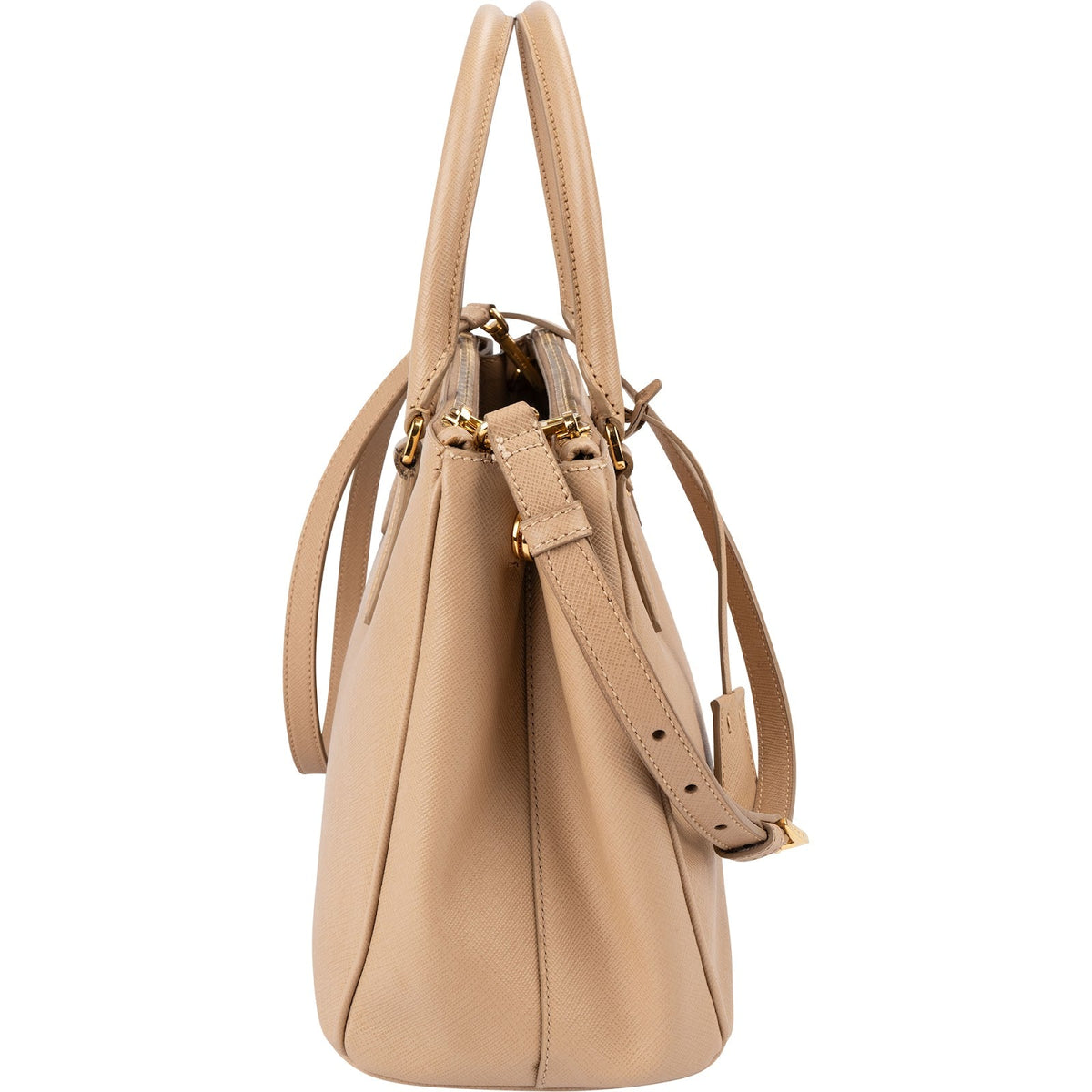 Prada Beige Saffiano Leather Galleria Handbag