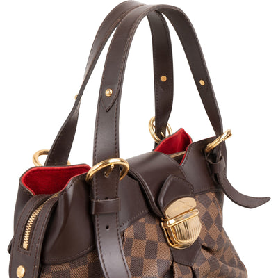 Borsa a spalla Louis Vuitton Sistina PM in tela Monogram Damier Ebene