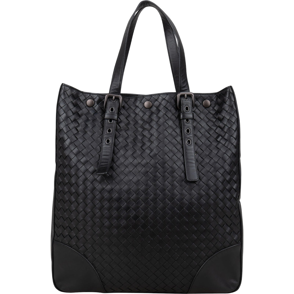 Bottega Veneta Acqua Tote aus Intrecciato-Nappaleder – Vorderansicht