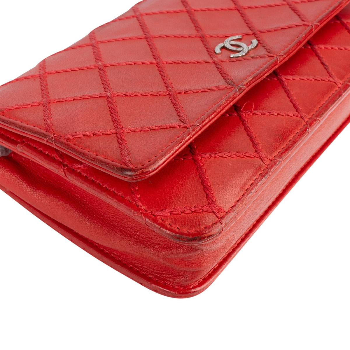 Chanel Stitching Leder Wallet on Chain Umhängetasche, Bild 7 von 14