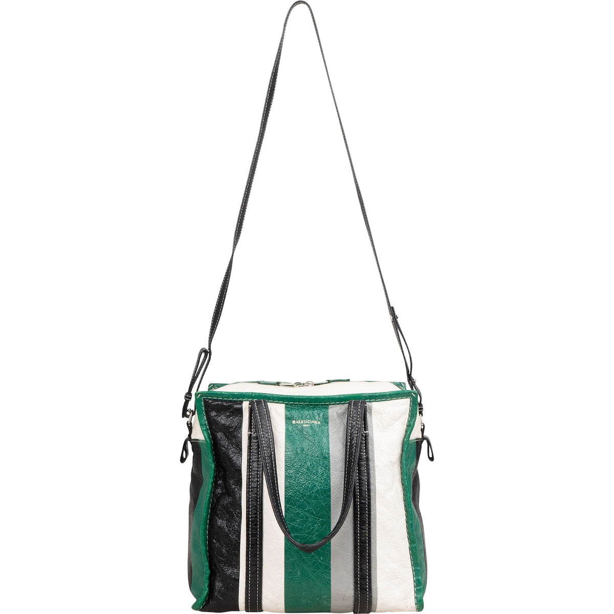 Balenciaga Bazar Small Tote aus dreifarbigem Kalbsleder – Ansicht 6
