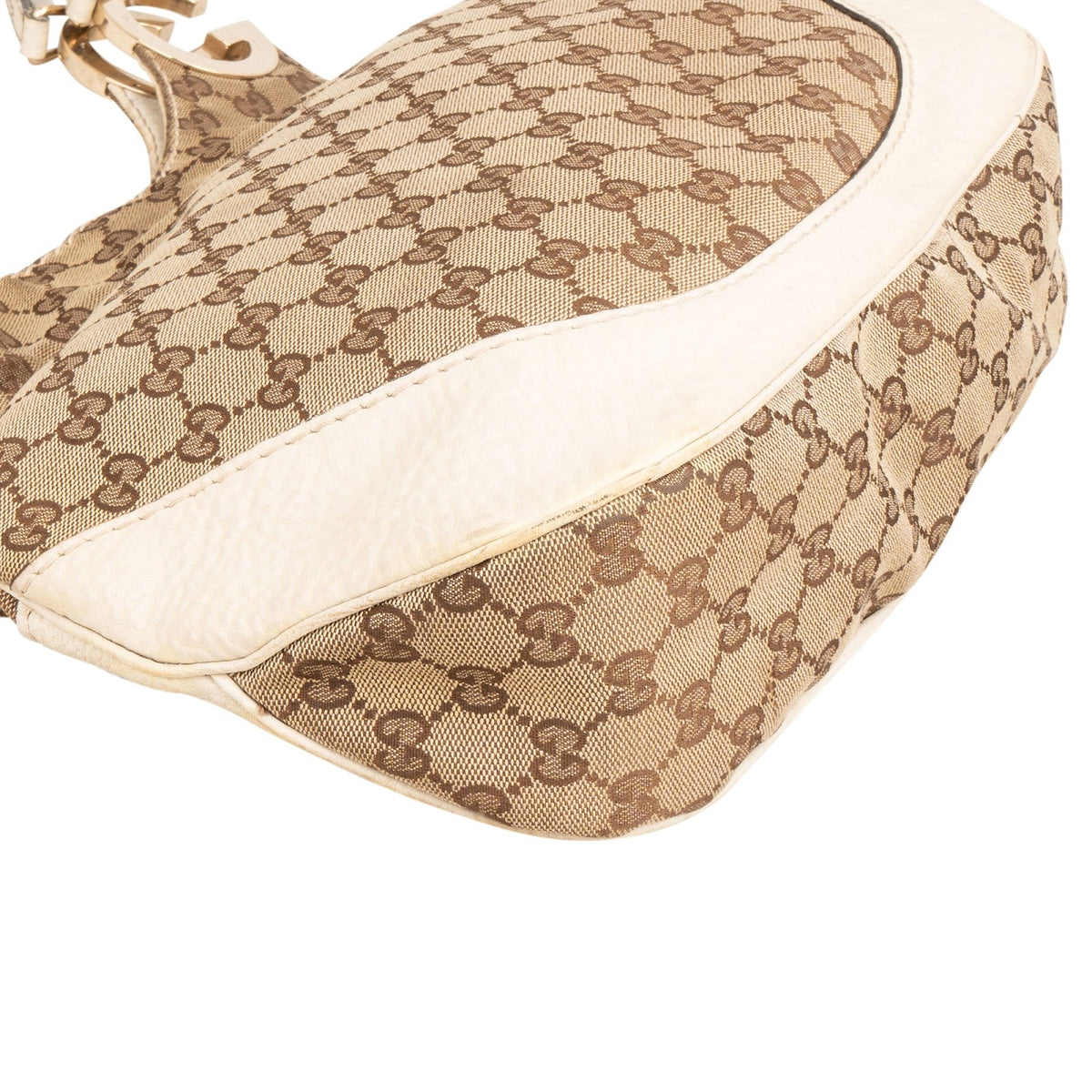 Gucci Monogram GG Canvas Britt G Hobo schoudertas
