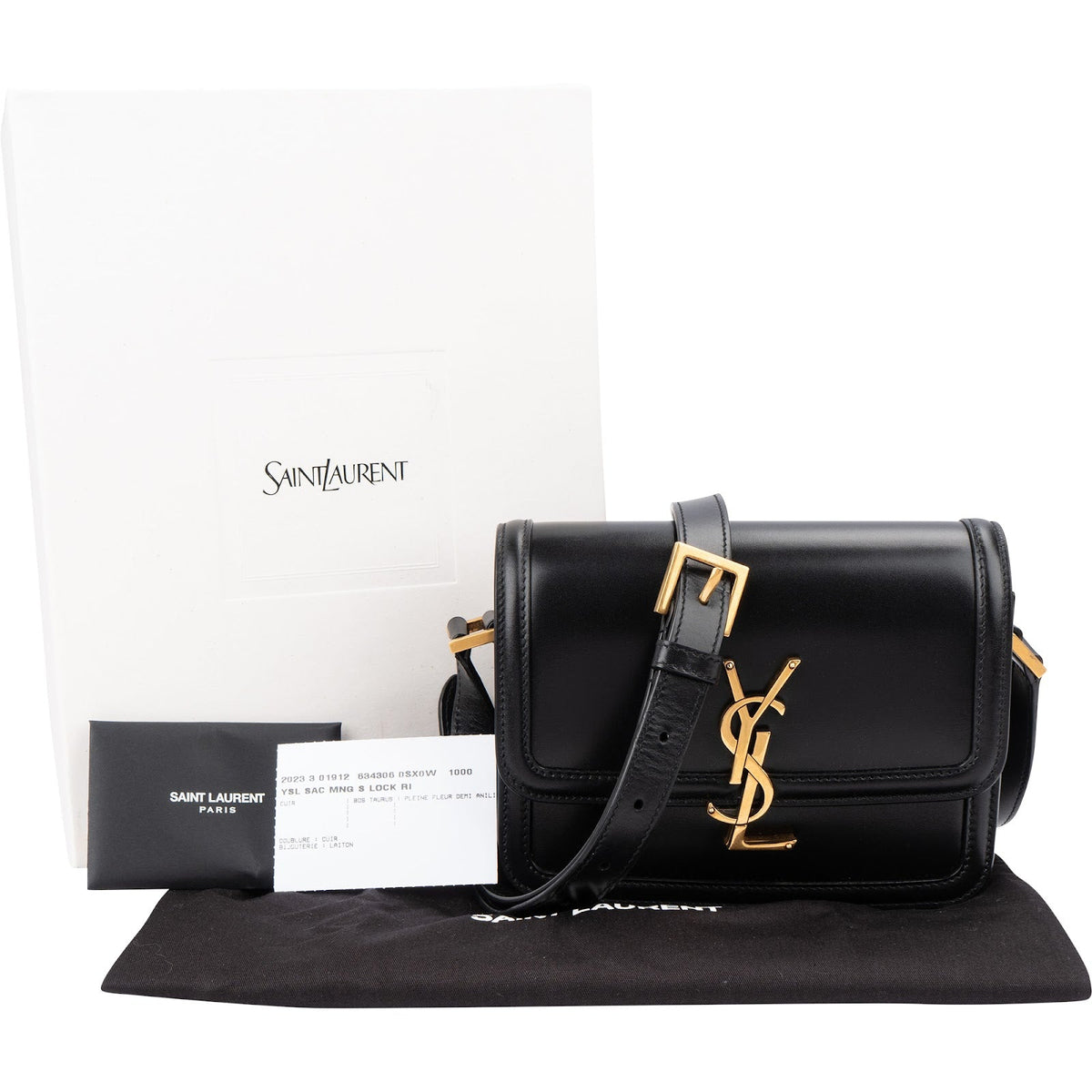Yves Saint Laurent Box Calfskin Small Solferino Crossbody Bag