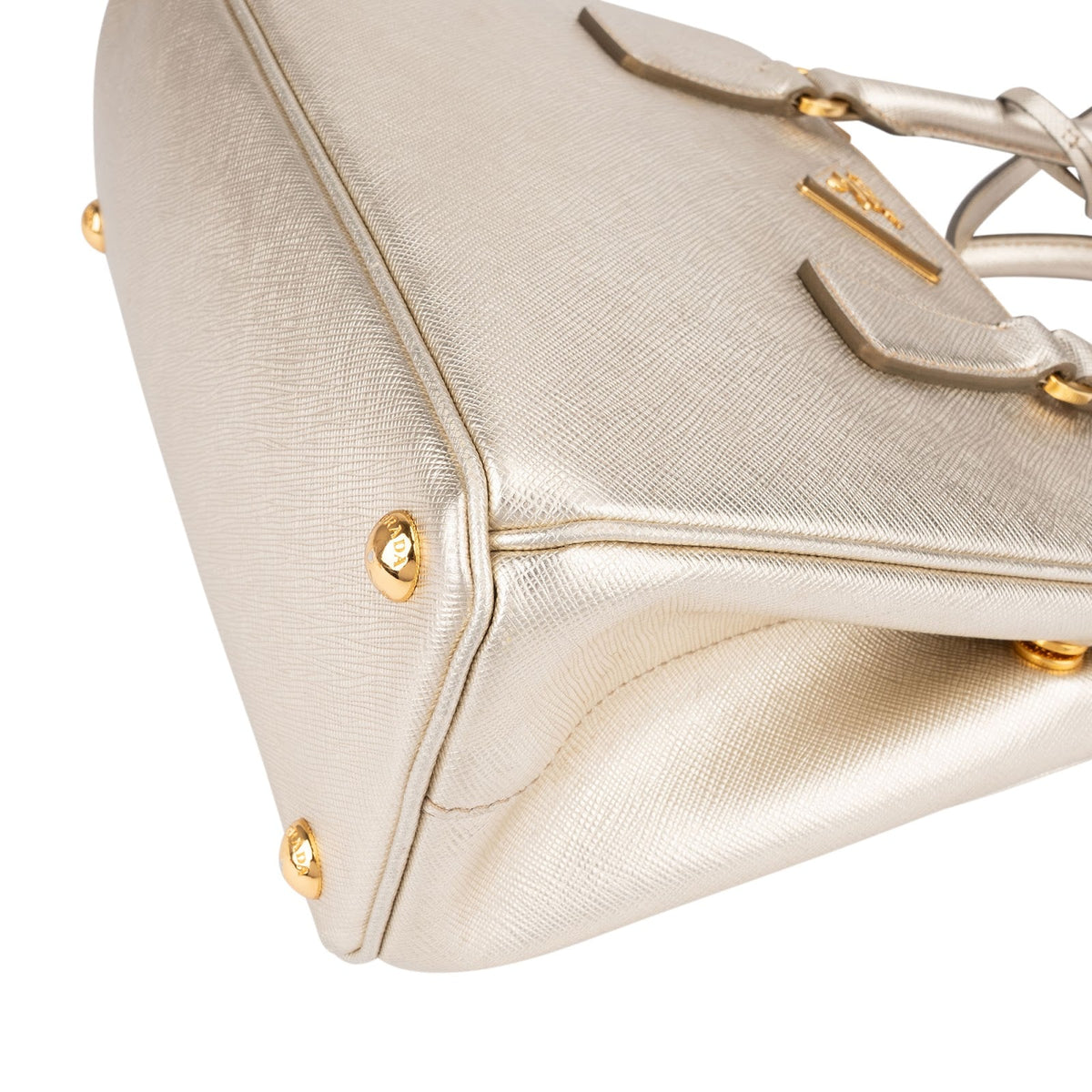 Borsa a mano piccola Galleria in pelle Saffiano metallizzata Prada