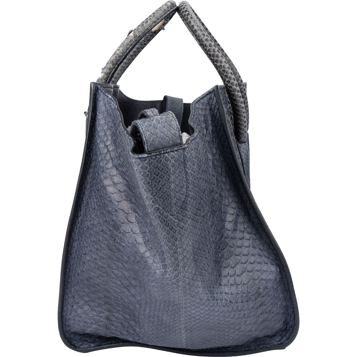 Celine Phantom aus blauem Pythonleder – Detailansicht 3