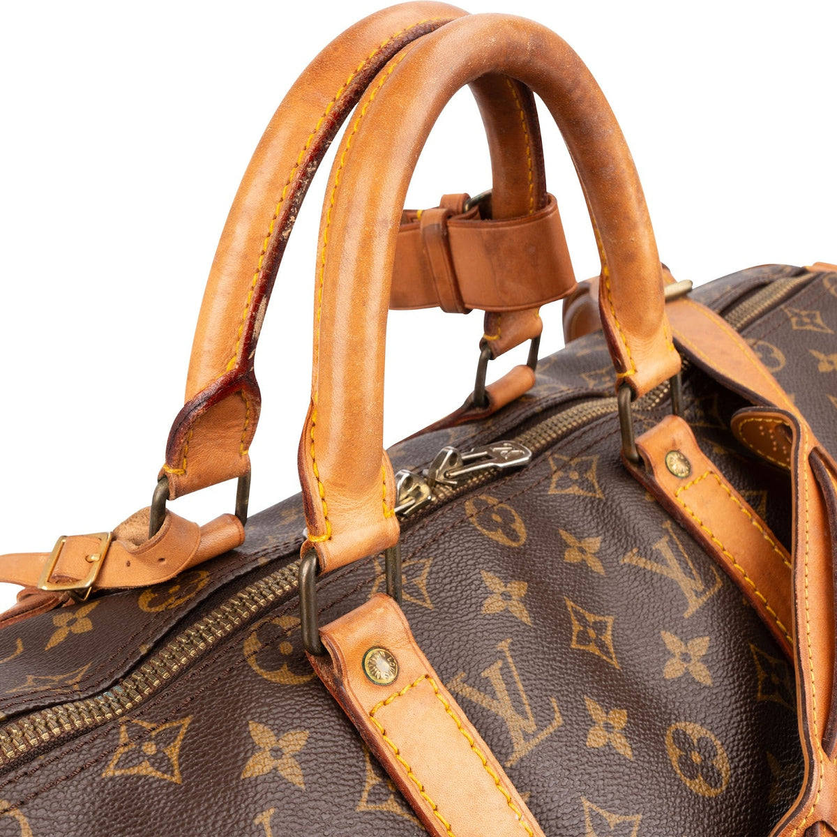 Borsa da viaggio Louis Vuitton Keepall 50 Bandoulière in tela Monogram