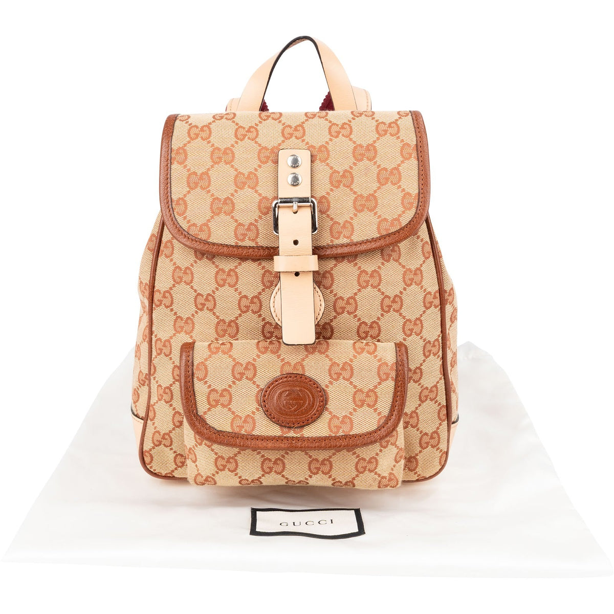Sac à dos à rabat Gucci en toile monogramme GG