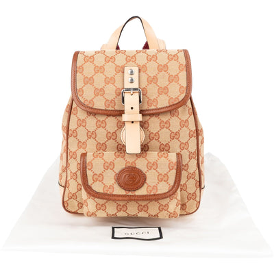 Gucci Monogram GG Canvas Flap-rugzak