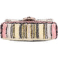 Chanel kleine crossbodytas met enkele flap, veelkleurig gestreept met lovertjes