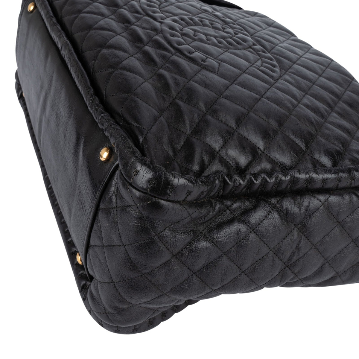 Sac à bandoulière Chanel Istanbul en cuir de veau matelassé avec logo CC