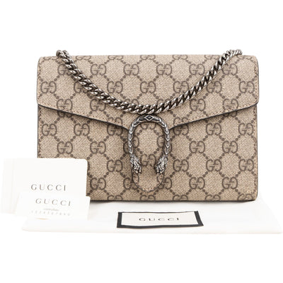 Gucci GG Supreme Canvas Dionysus Wallet on Chain Crossbody Bag