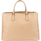 Prada Beige Saffiano Leather Double Zip Galleria Handbag