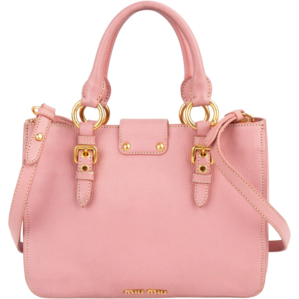 Miu Miu Madras leren handtas met hengsel