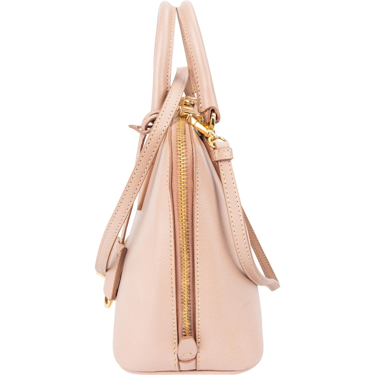 Bolso de mano Prada Promenade pequeño en piel Saffiano rosa