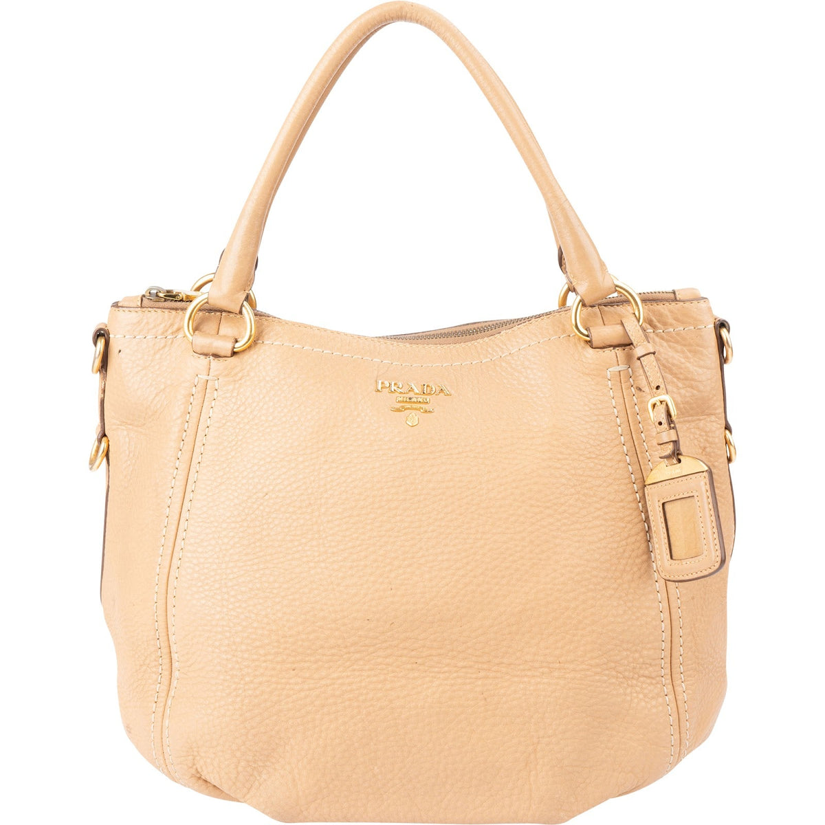Bolso de mano Prada en piel Vitello Daino granulada