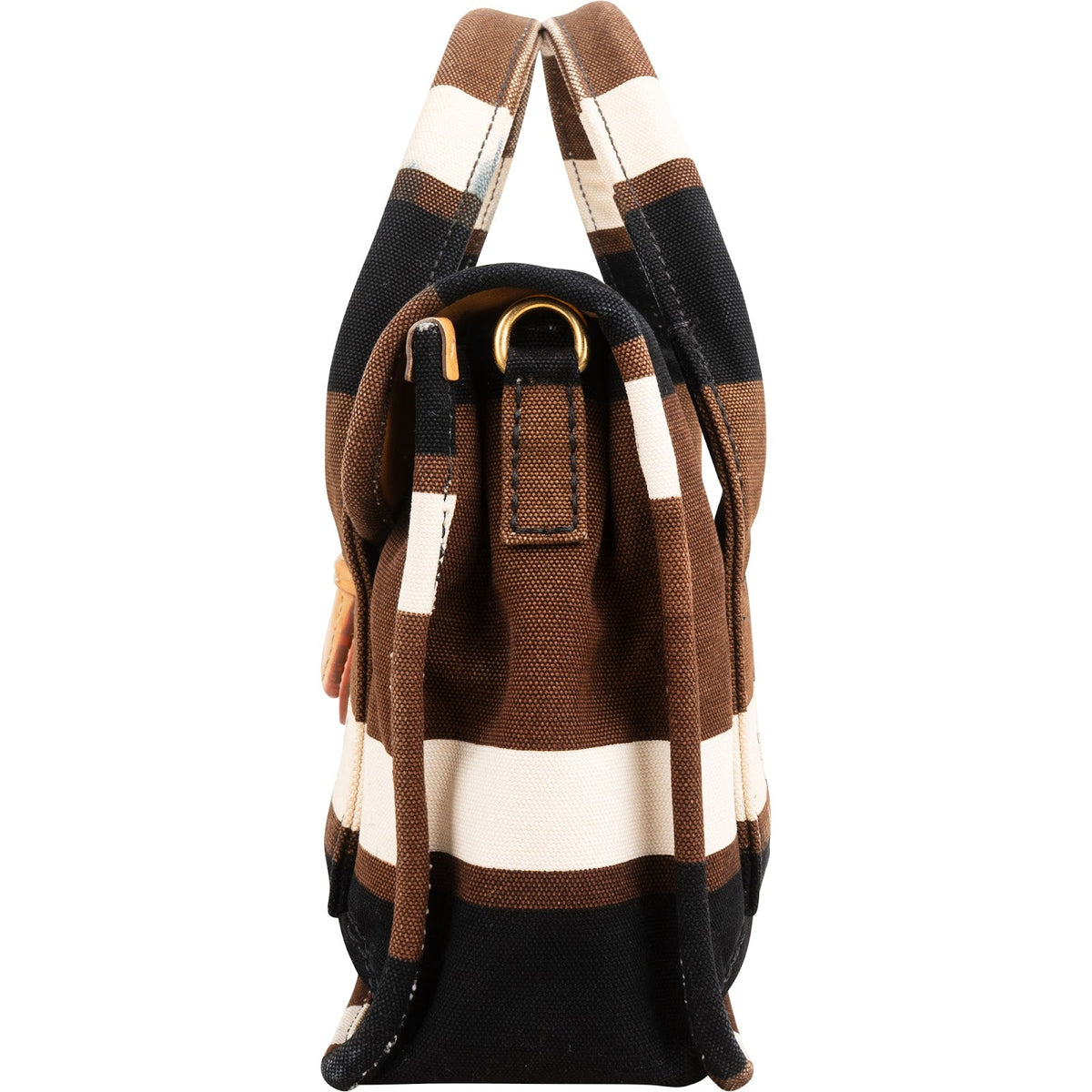 Prada Small Coffer aus gestreiftem Canvas – Ansicht 5