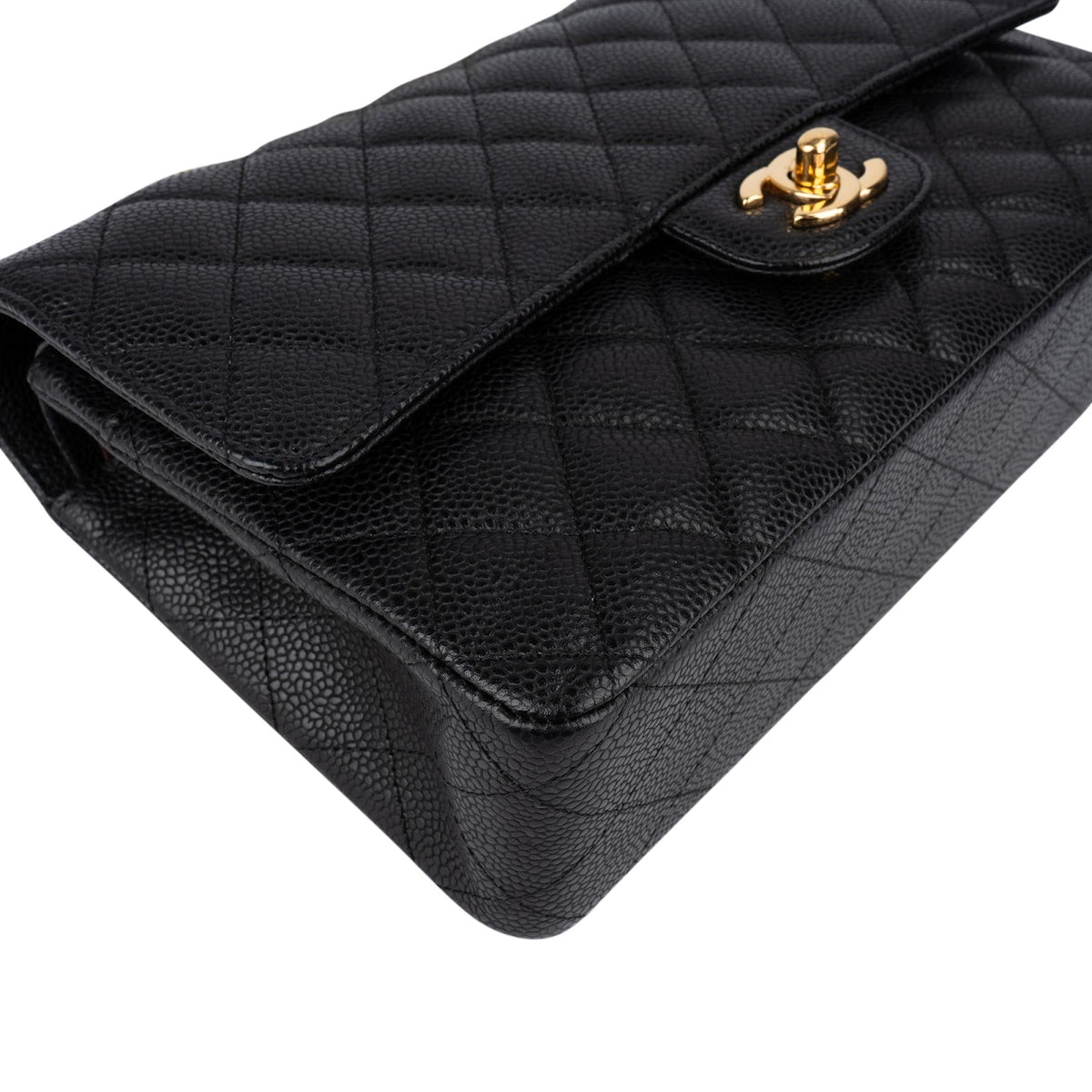 Chanel gewatteerde Caviar leren medium Double Flap crossbodytas
