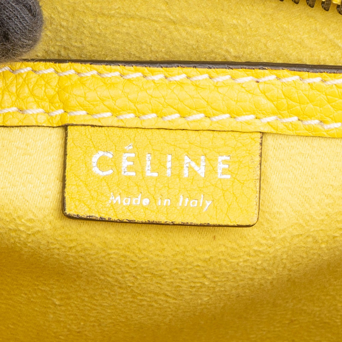 Céline Gelb genarbtes Leder Luggage Nano Umhängetasche, Bild 10 von 11