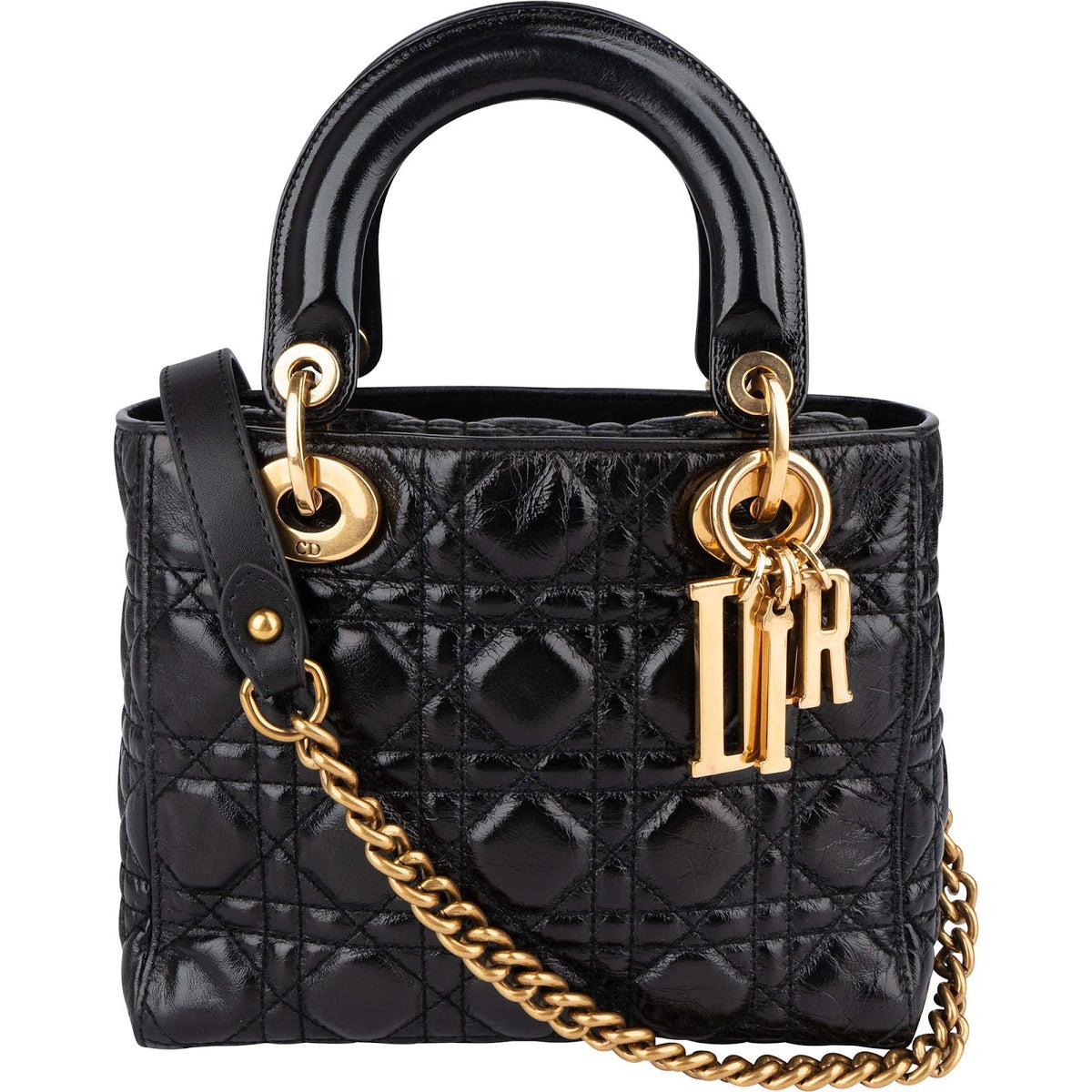 Christian Dior Crinkled Lady Dior aus Lammleder – Vorderansicht