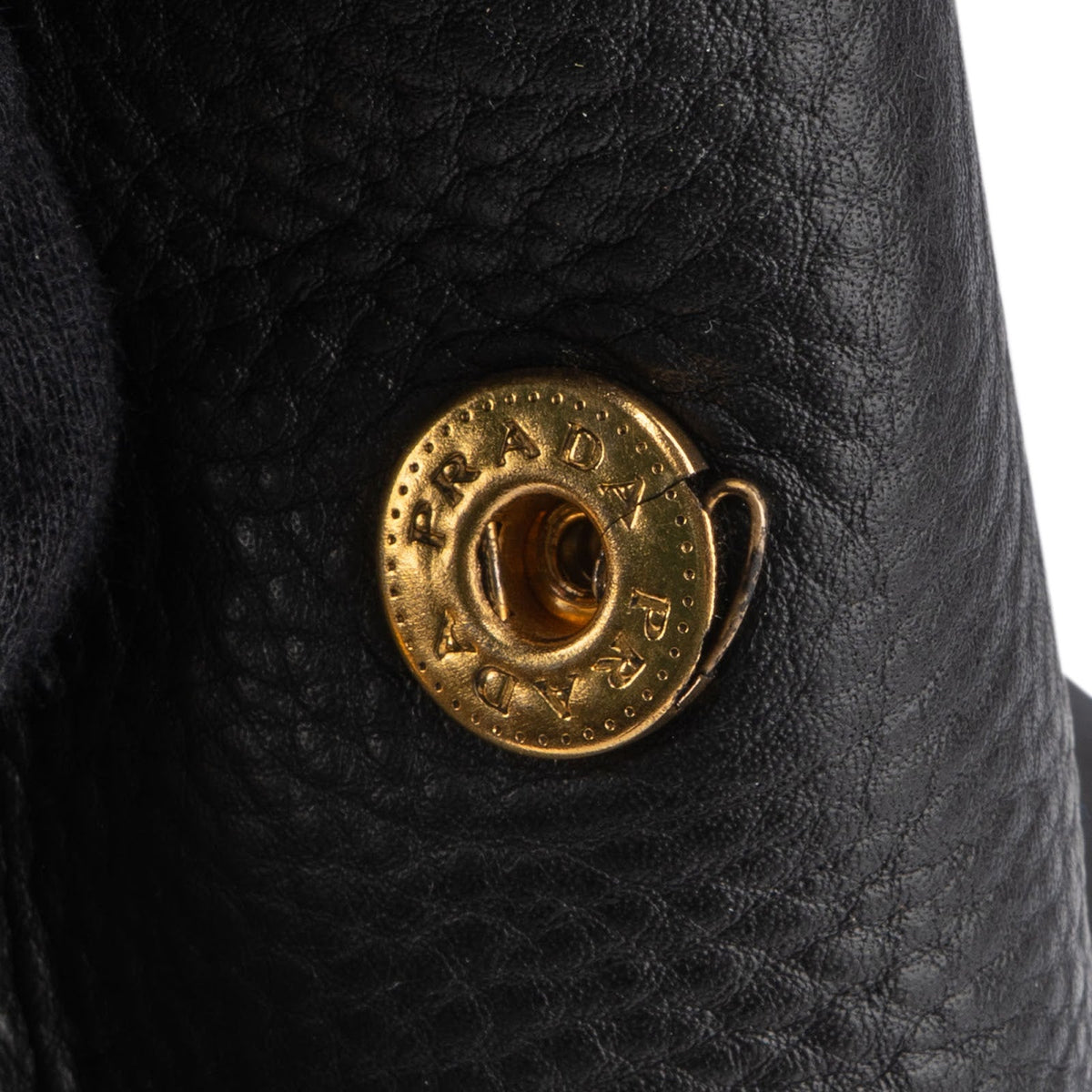 Prada Schwarz Vitello Daino Leder Tote, Bild 12 von 12