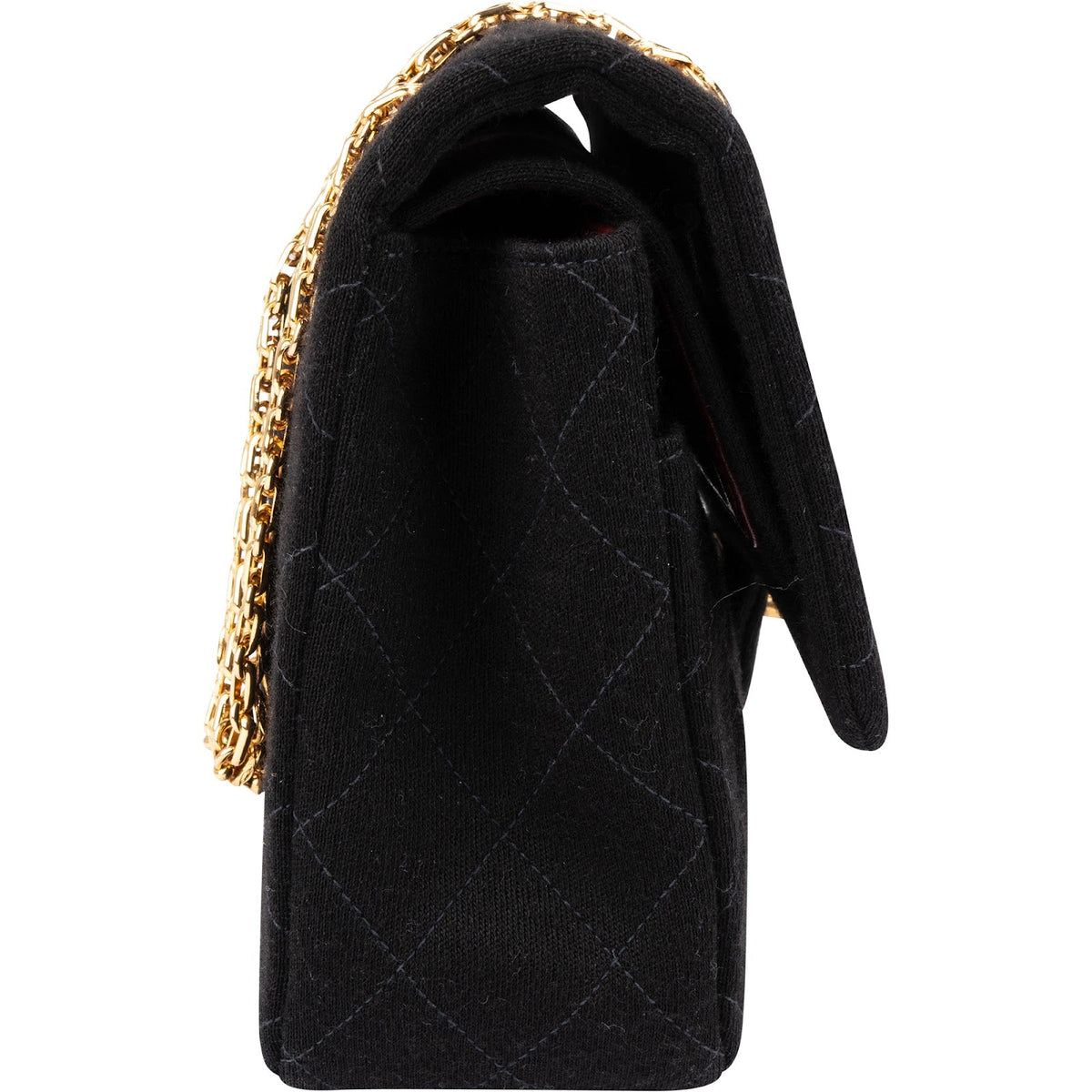 Chanel Jersey 24K Gold Medium Double Flap Umhängetasche, Bild 3 von 15