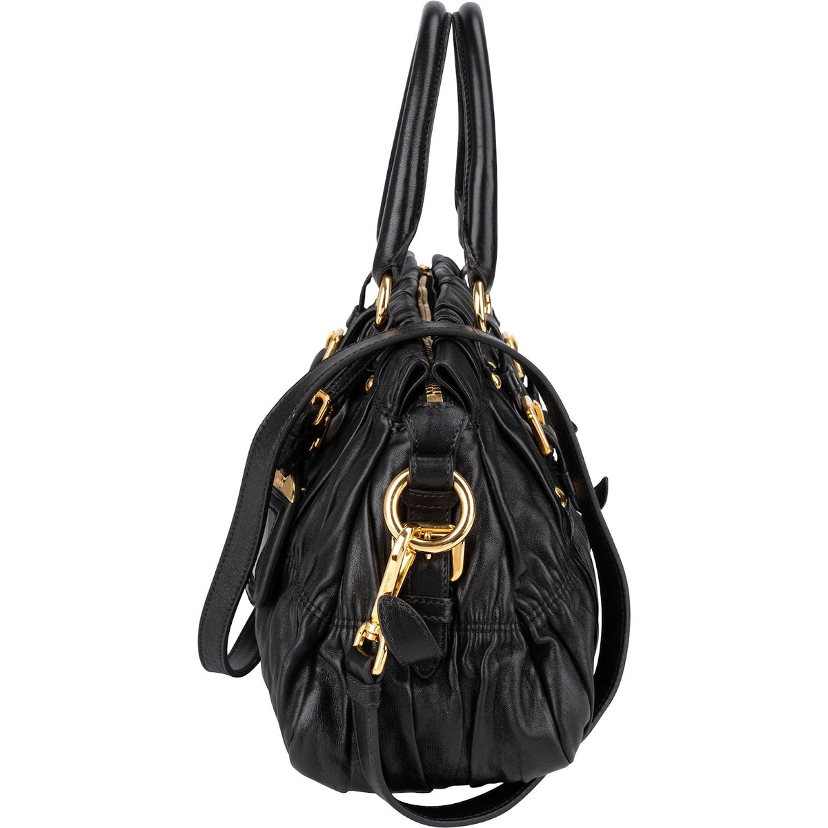 Prada Nappa Leder Gaufre Satchel Handtasche, Bild 6 von 12