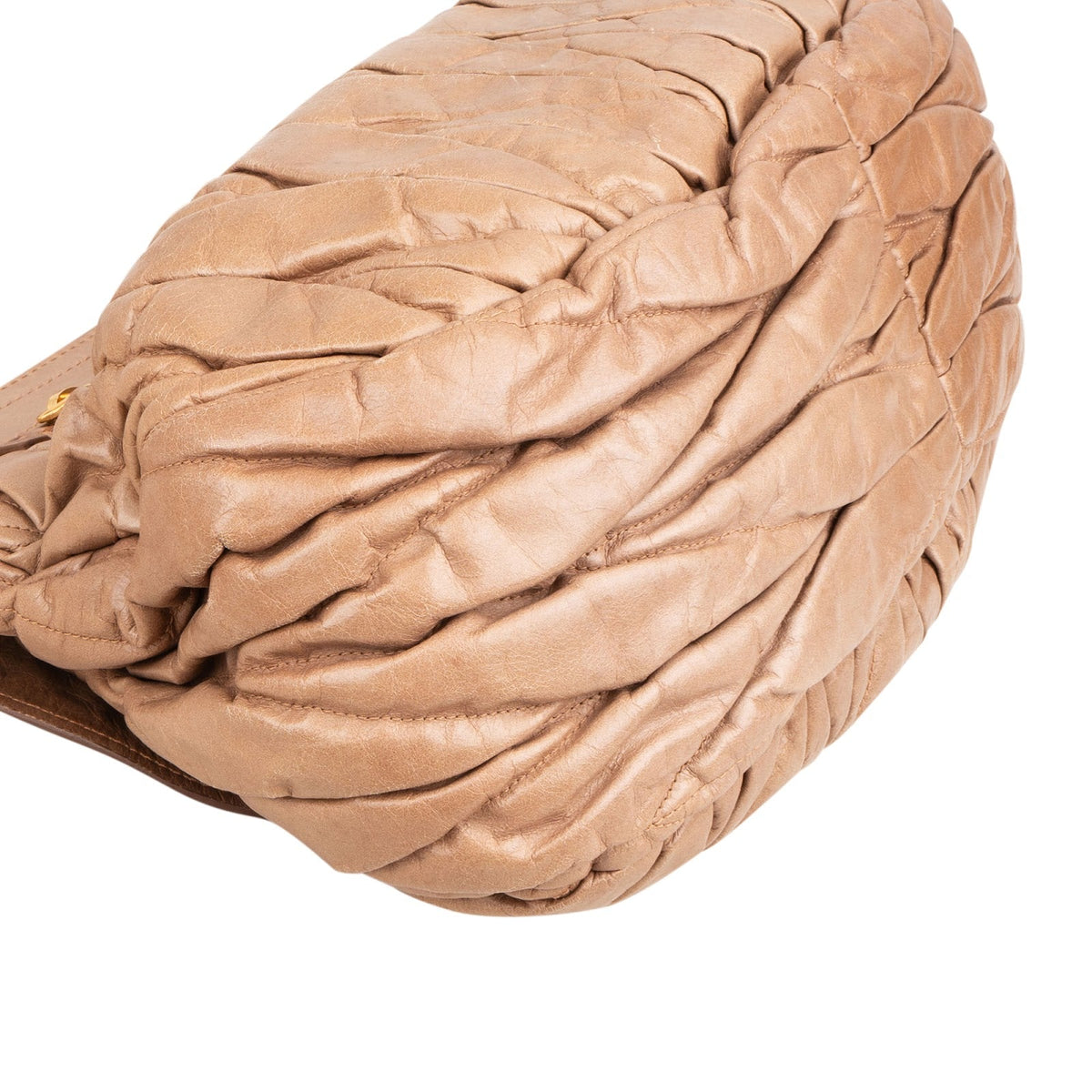 Miu Miu Matelassé Vitello Lux Leather City Coffer Handbag