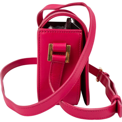 Yves Saint Laurent Pink Calfskin Box Leather Small Solferino Crossbody Bag