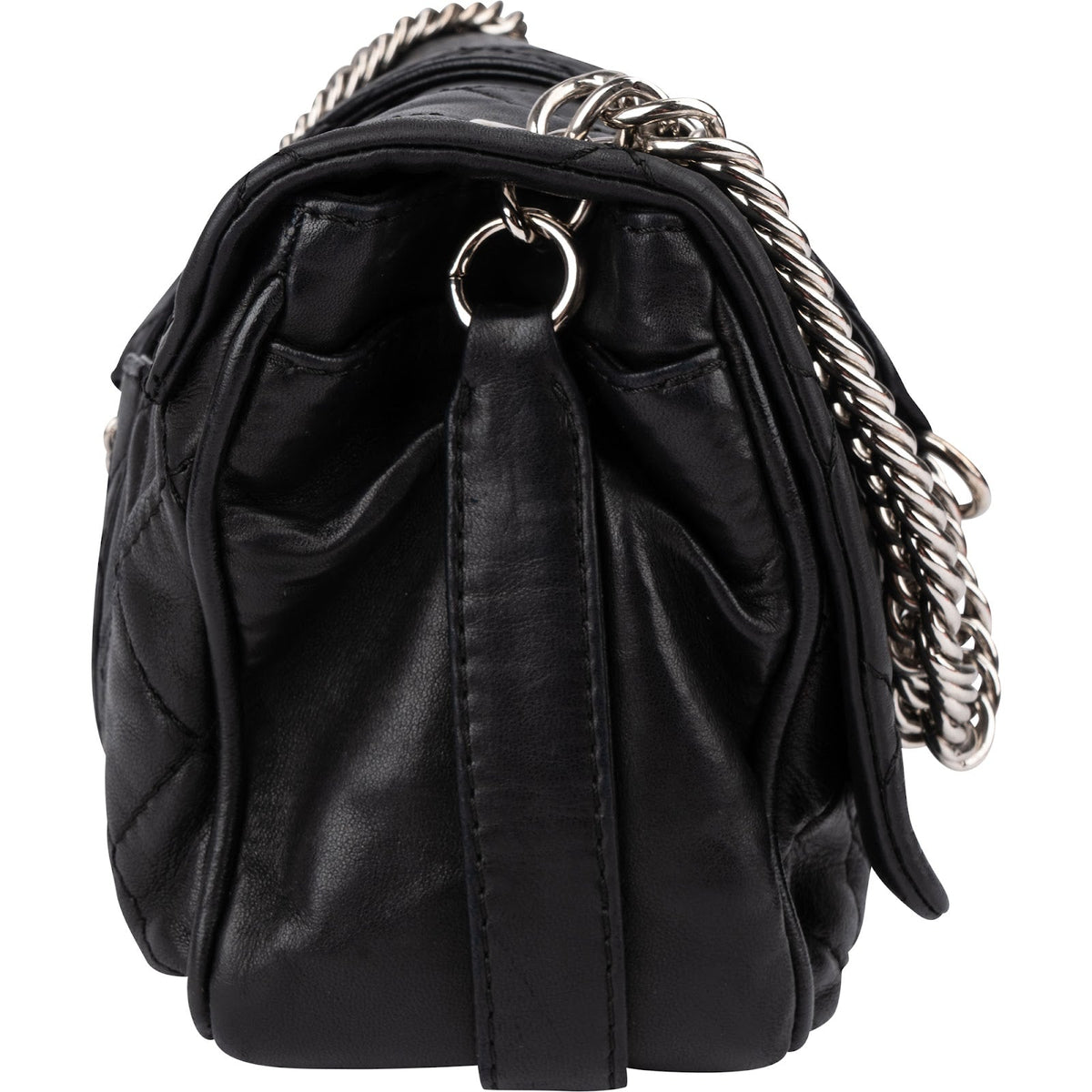 Chanel Jumbo Single Flap Lammleder Palladium, Bild 3 von 13