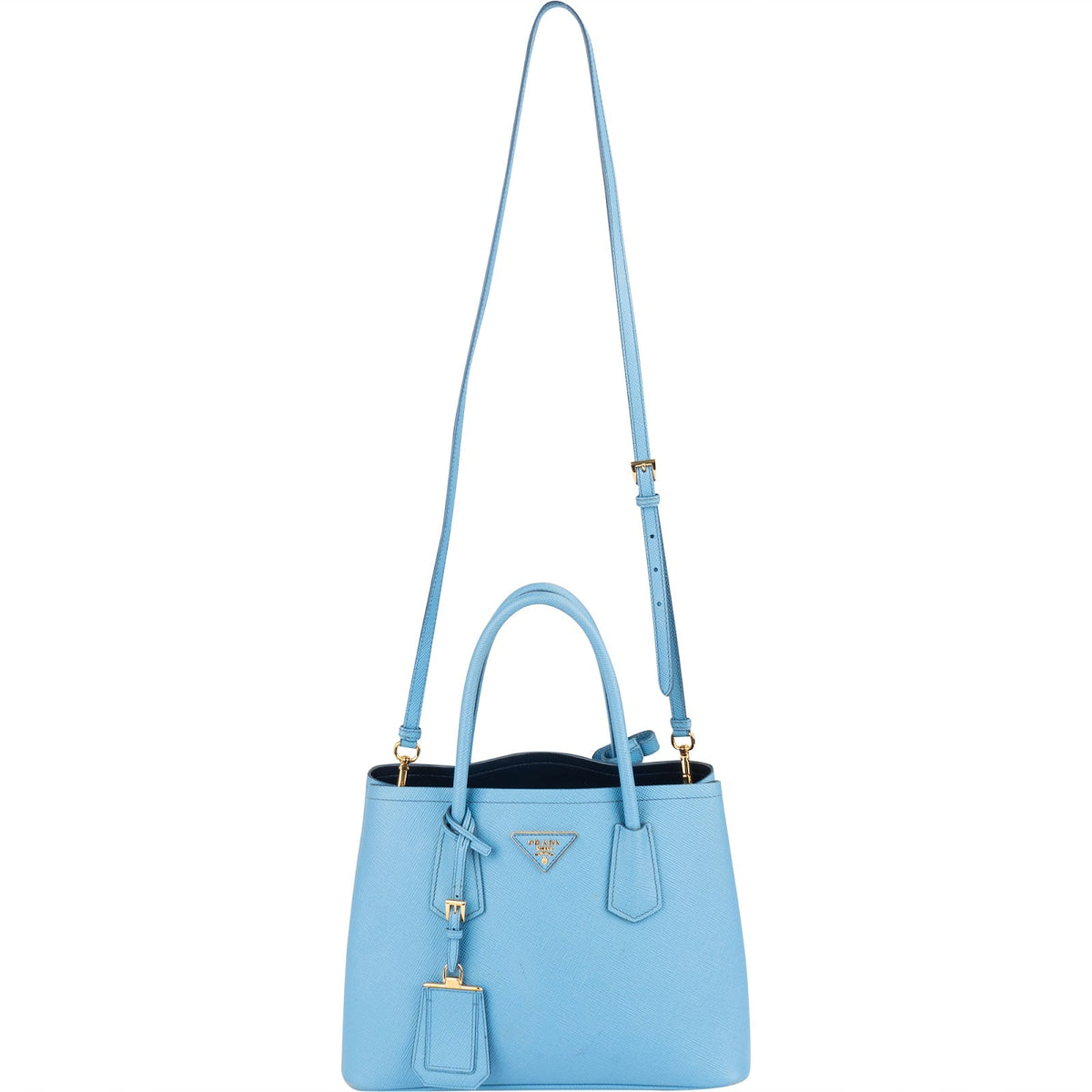 Bolso de mano pequeño Double de piel Saffiano de Prada