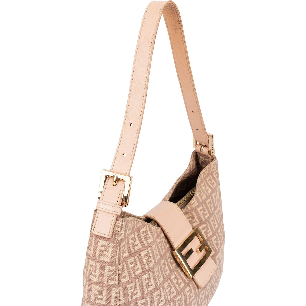 Fendi FF Zucca Canvas Baguette Buckle Schultertasche, Bild 3 von 12