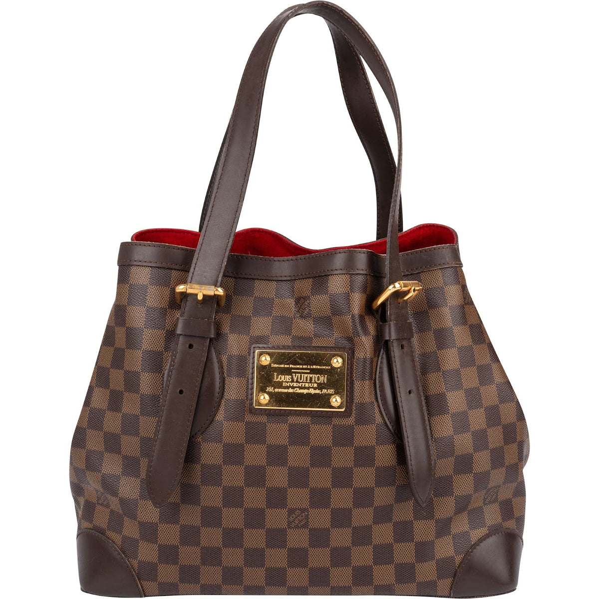 Borsa a spalla Louis Vuitton Monogram Damier Ebene Hampstead MM