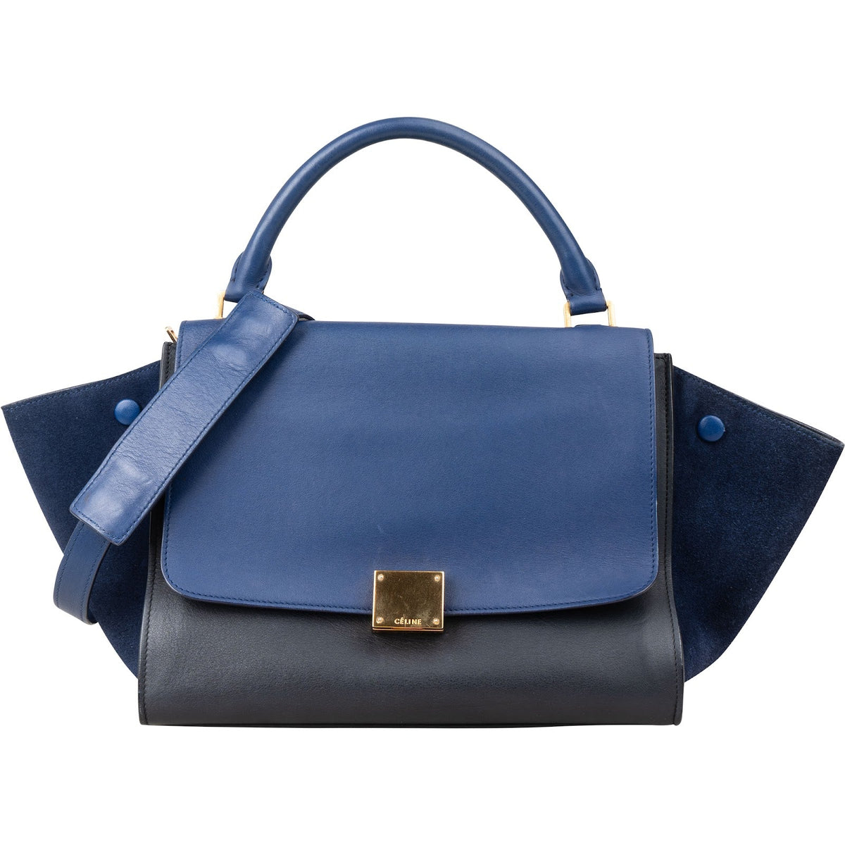 Borsa a mano Trapeze Céline in pelle scamosciata bicolore