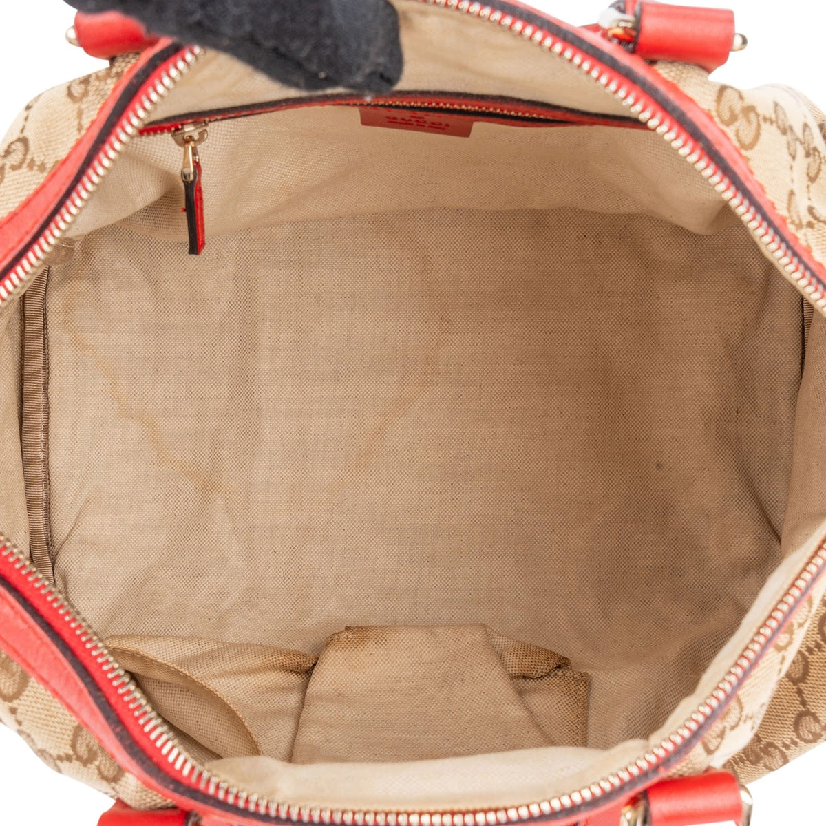 Gucci Monogram GG Canvas Vintage Web Boston Handtasche, Bild 9 von 11