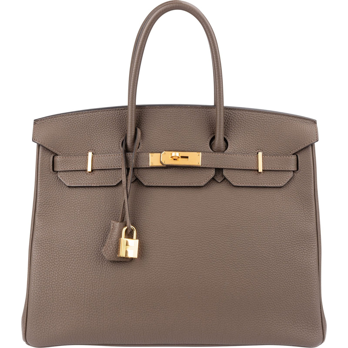 Hermès Birkin 35 handtas van taupekleurig Togo-leer