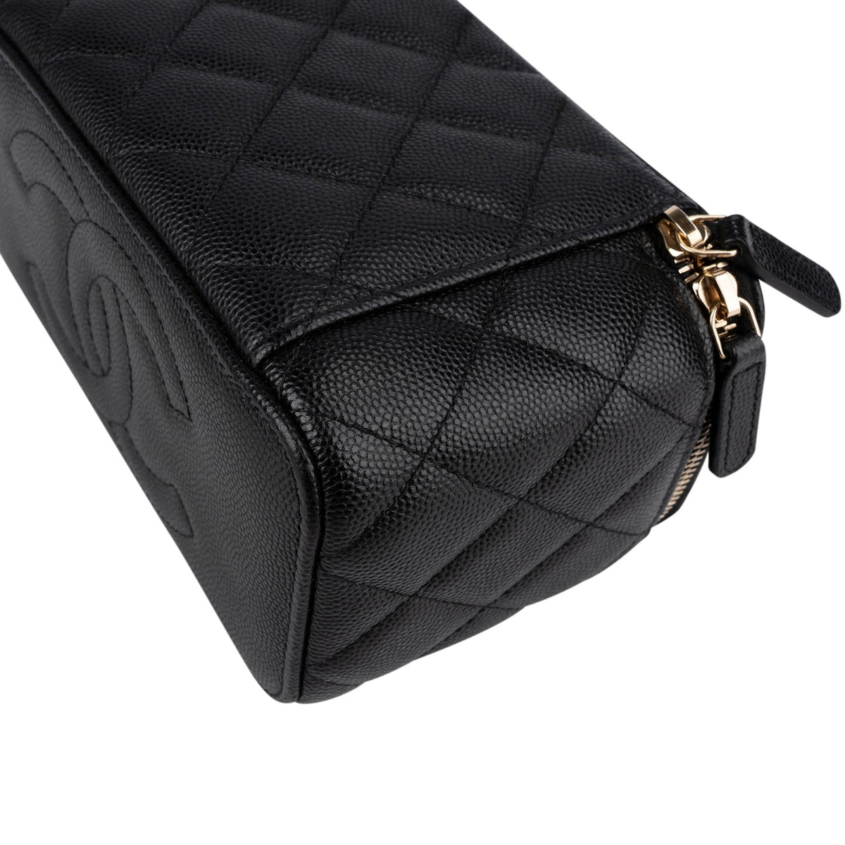 Chanel Quilted Caviar Leather Vanity Case Crossbody Bag