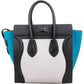 Céline Tricolor Grained Leather & Suede Small Luggage Handbag