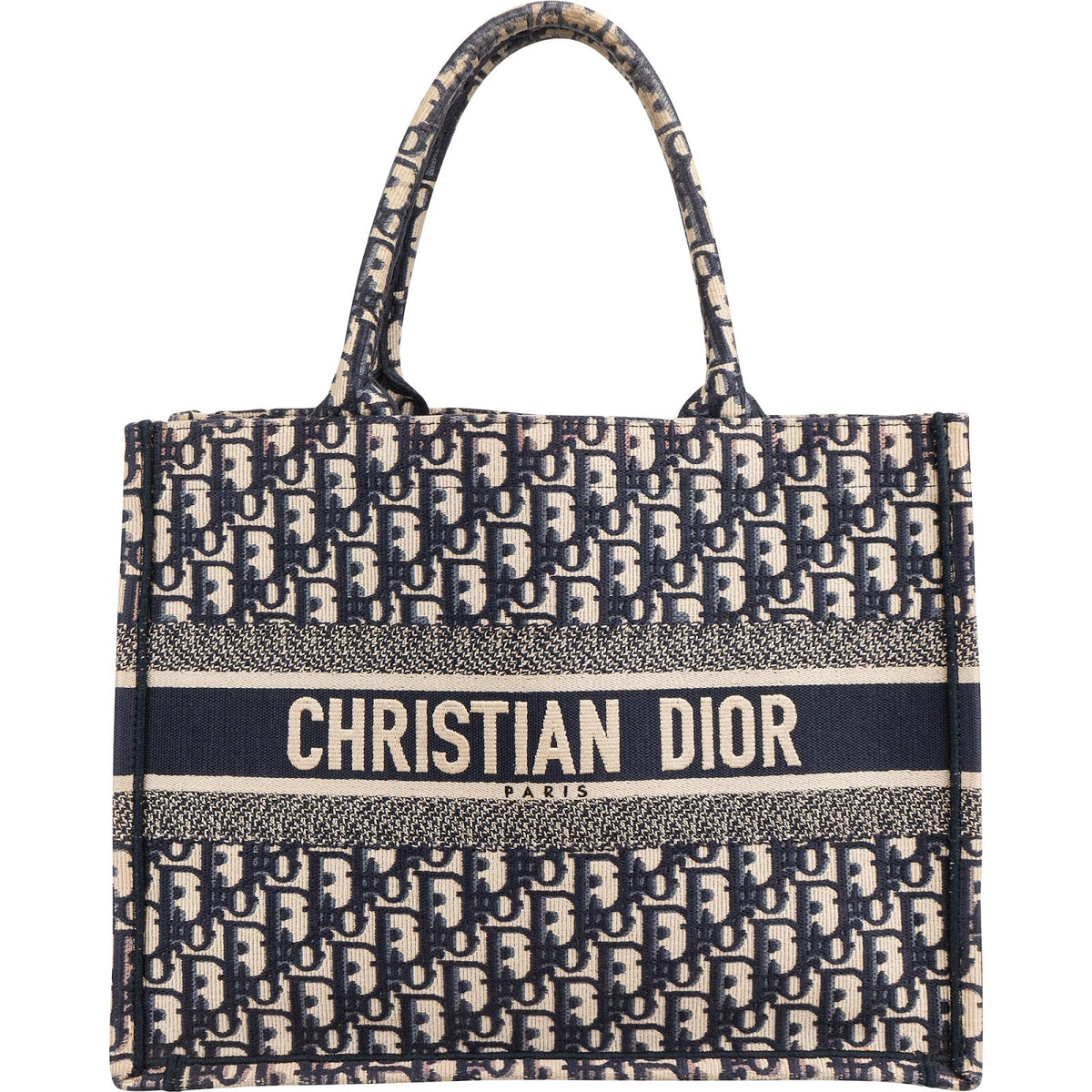Christian Dior Oblique Trotter Monogram Small Book Tote aus Canvas – Vorderansicht