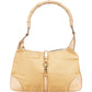 Gucci Golden Fabric Bamboo Jackie aus Canvas und Leder – Vorderansicht