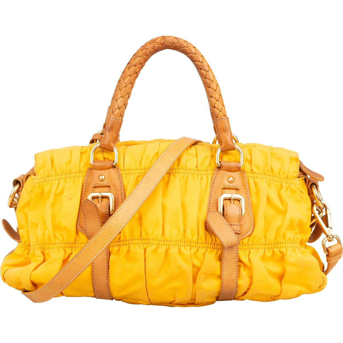 Prada Tessuto Gaufre Woven Handle Satchel Handtasche, Bild 4 von 11