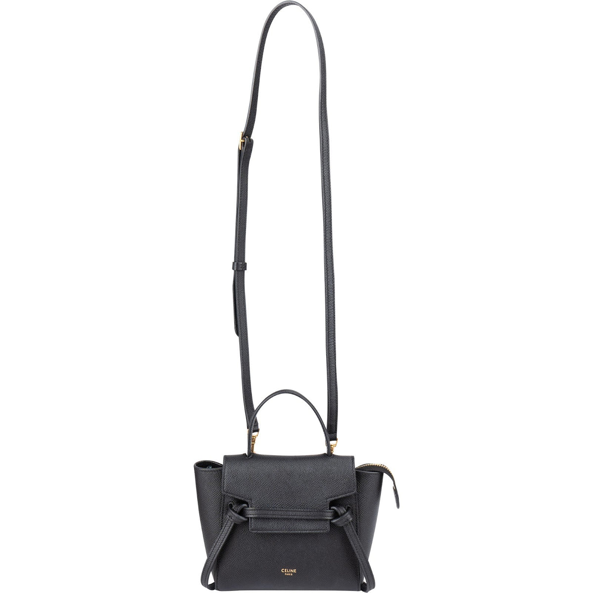 Celine Schwarz Kalbsleder Pico Mini Belt Handtasche, Bild 9 von 11
