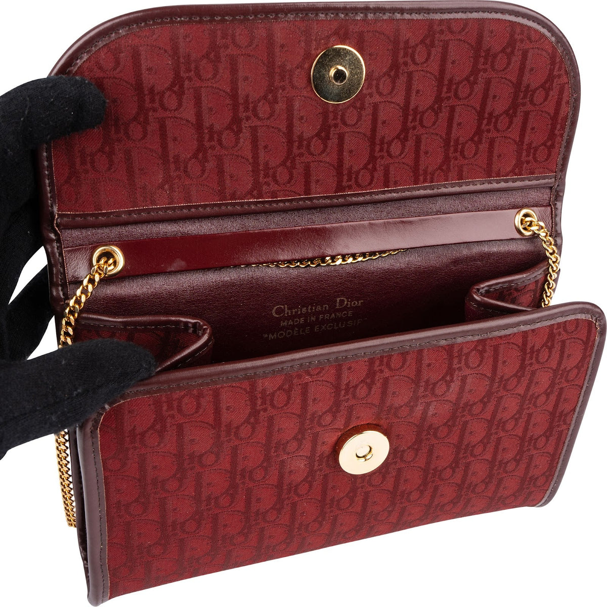 Christian Dior Oblique monogram canvas jacquard kleine flap crossbodytas