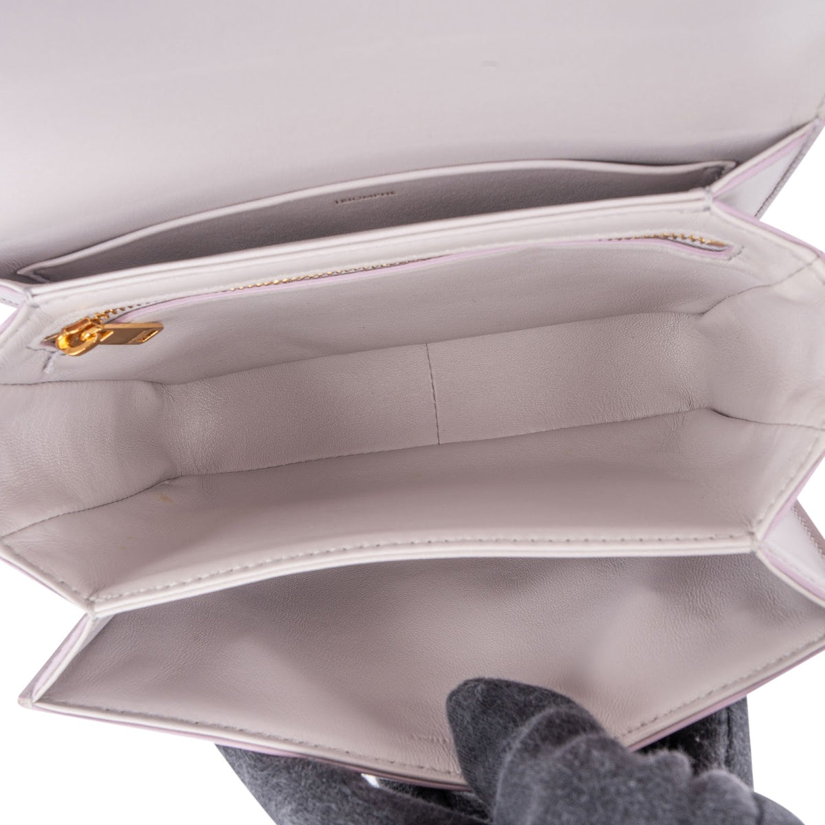 Celine Shiny Lilac Calfskin Teen Triomphe Crossbody Bag